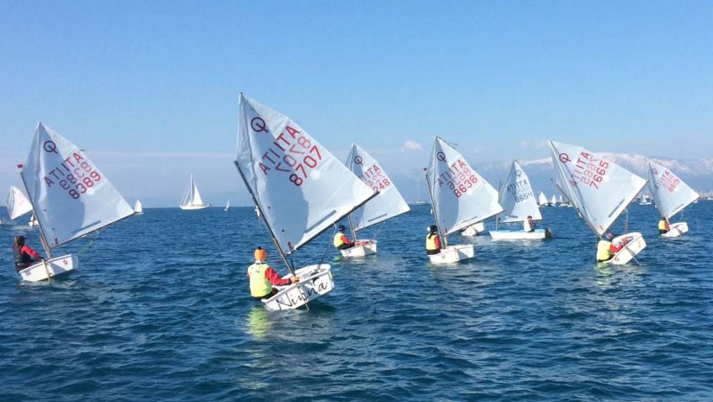 timonieri Optimist della Scuola Vela Mankin