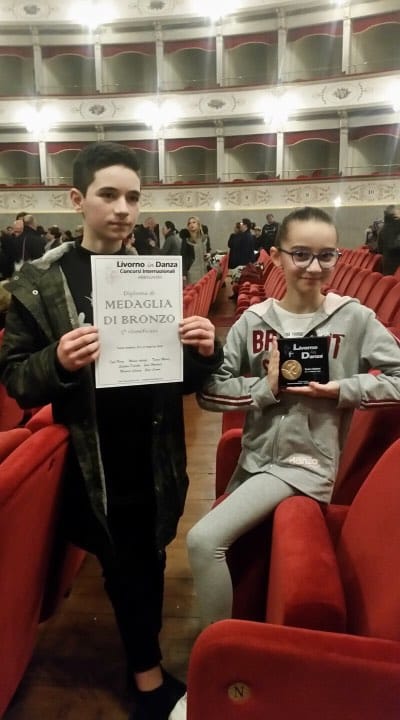 Federico Pisani e Greta Morgantini vincono il terzo posto nella gara internazionale di danza