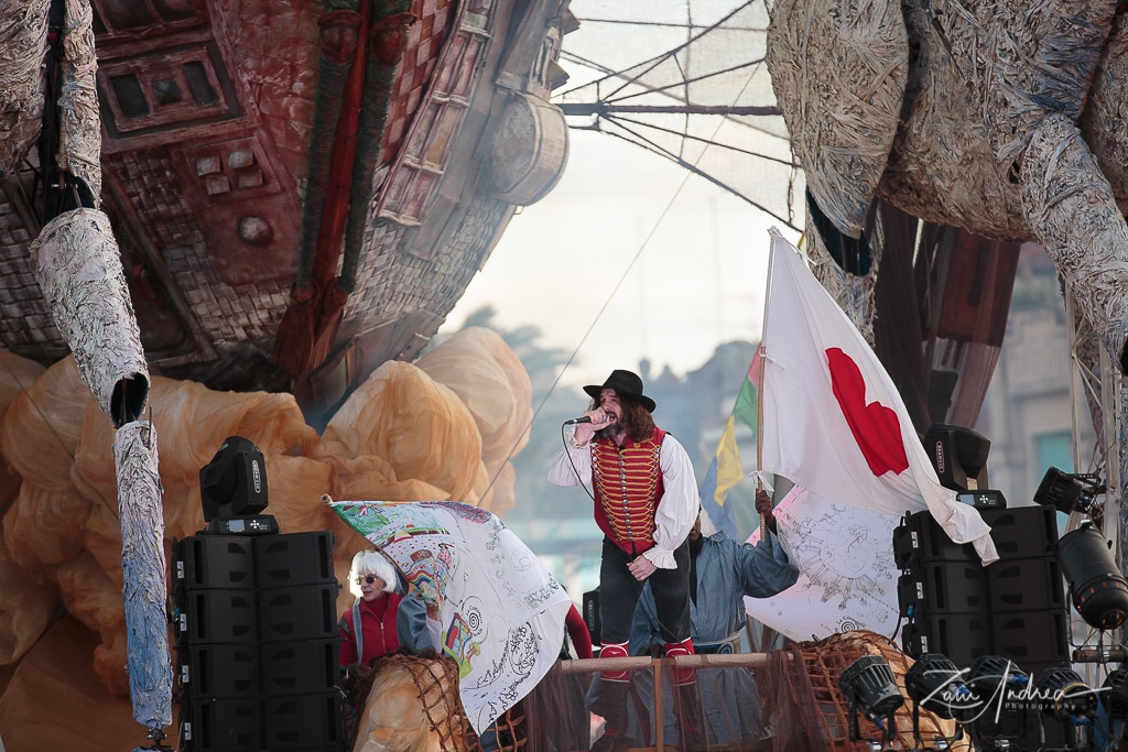 Il trombettista di Manu Chao al Carnevale di Viareggio 2018