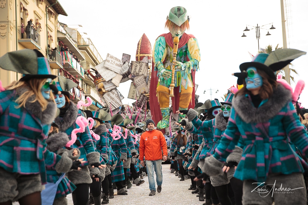 I volti del Carnevale di Viareggio 2018 nelle foto di Andrea Zani