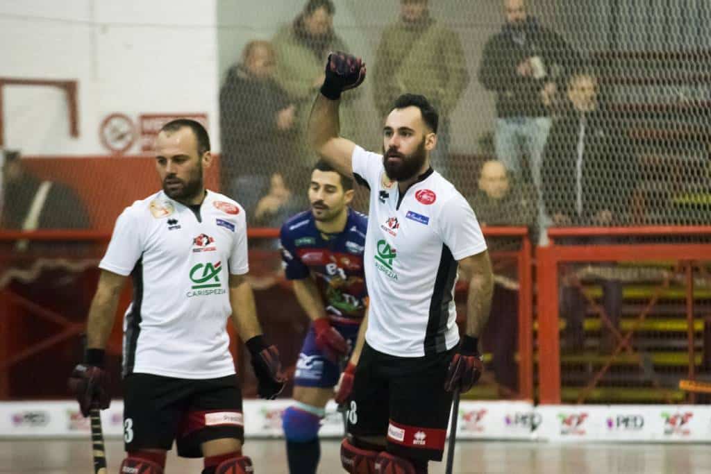 foto di GABRIELE BALDI con De Rinaldis (Sarzana) che esulta per la vittoria