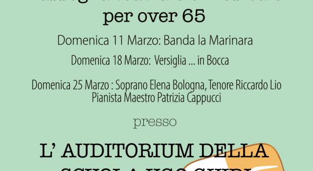 Pomeriggi di teatro e musica per gli over 65