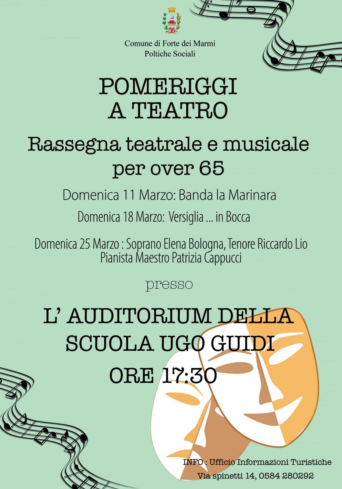 Pomeriggi di teatro e musica per gli over 65