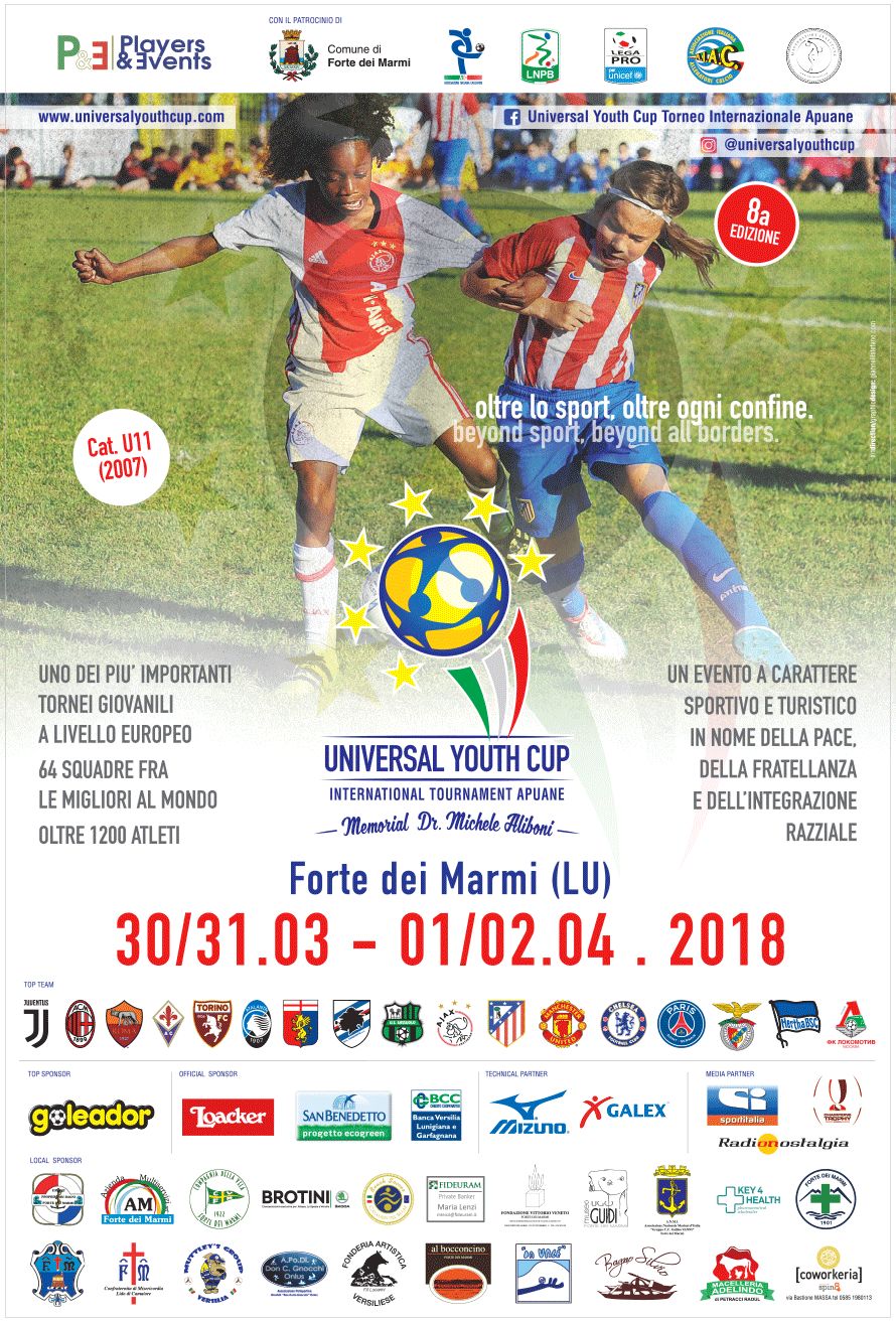 Squadre di tutto il mondo a Forte dei Marmi per la Universal Youth Cup