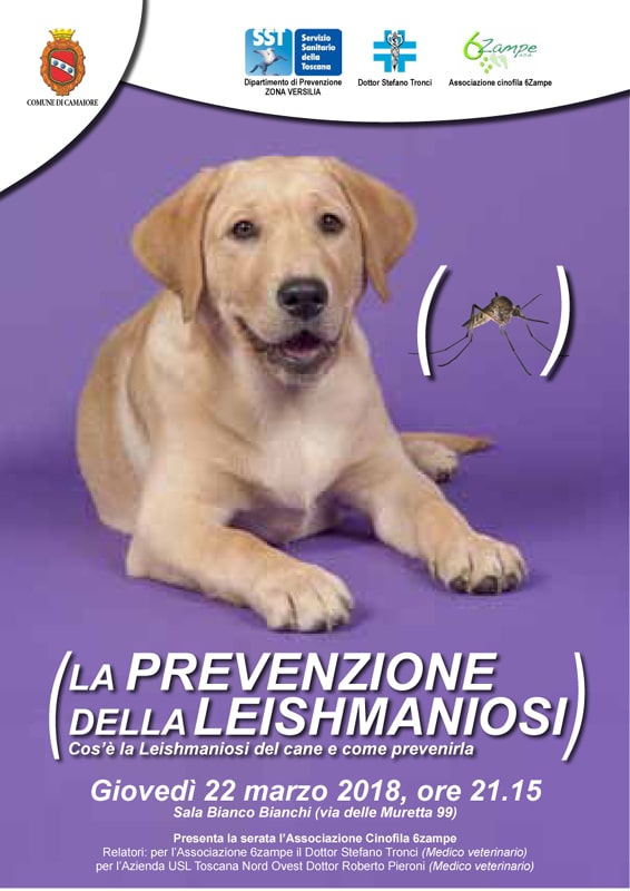 Prevenzione della Leishmaniosi, serata informativa