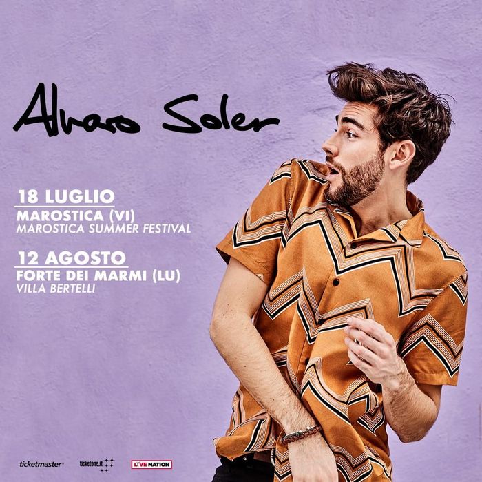 Alvaro Soler in concerto a Villa Bertelli quest’estate