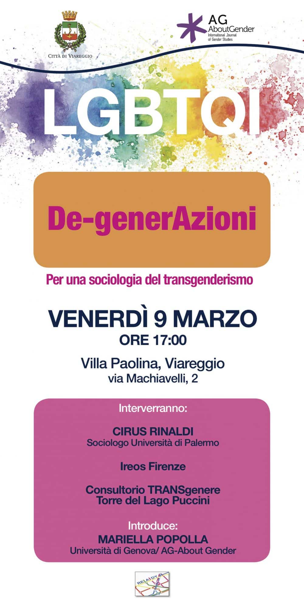 «De-generazioni, per una sociologia del transgenderismo