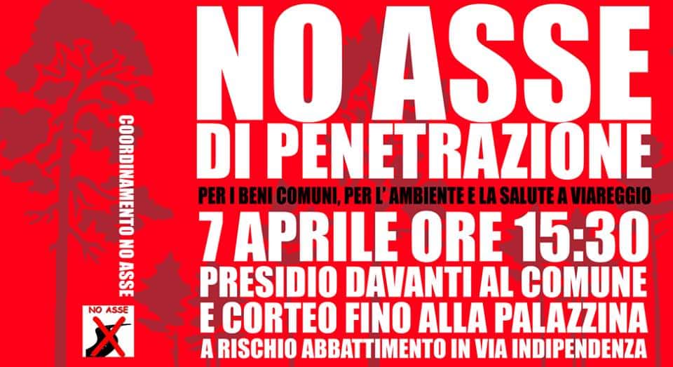 No all’asse di penetrazione, corteo e mobilitazione a Viareggio