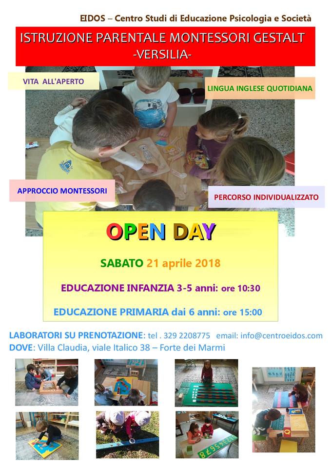 Open day per conoscere l’Istruzione Parentale Montessori Gestalt