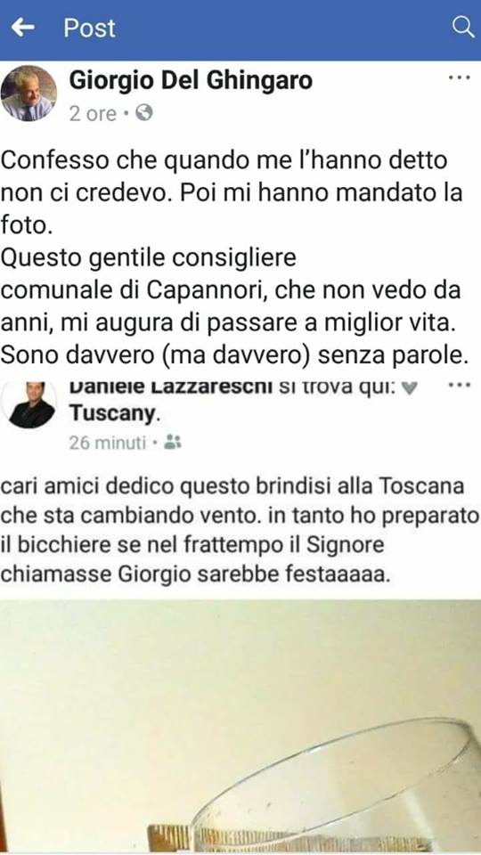 Brindisi con auguri di morte, il caso sui social scatena la bagarre