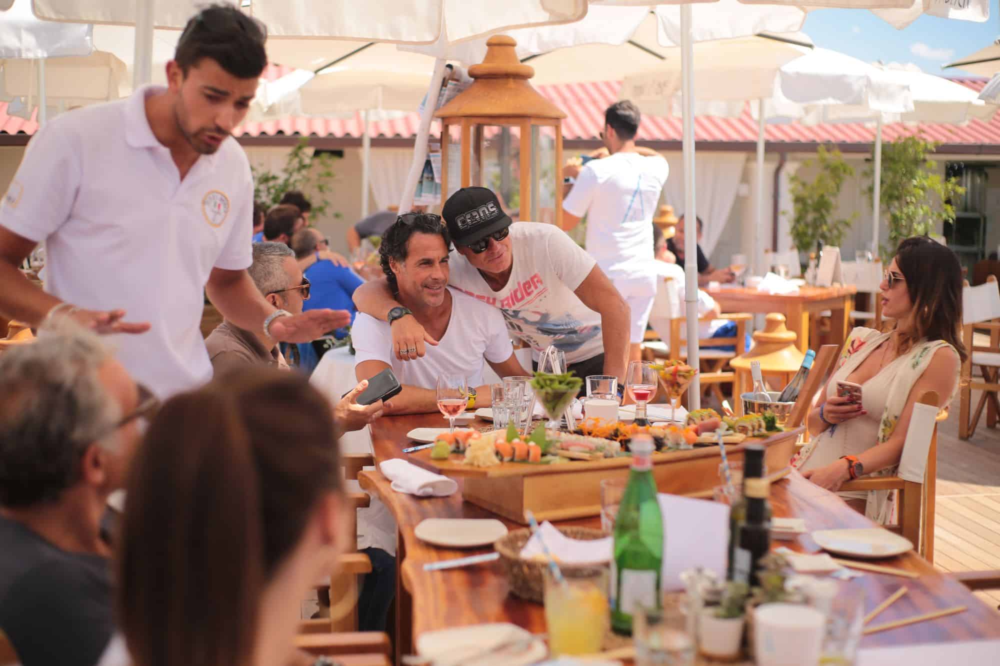 Massimo Giletti, Fabio Galante e Jimmy Ghione al Nikki Beach Versilia