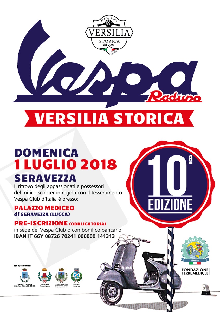 Torna il Vespa Raduno Versilia Storica, appuntamento a Seravezza il 1 luglio