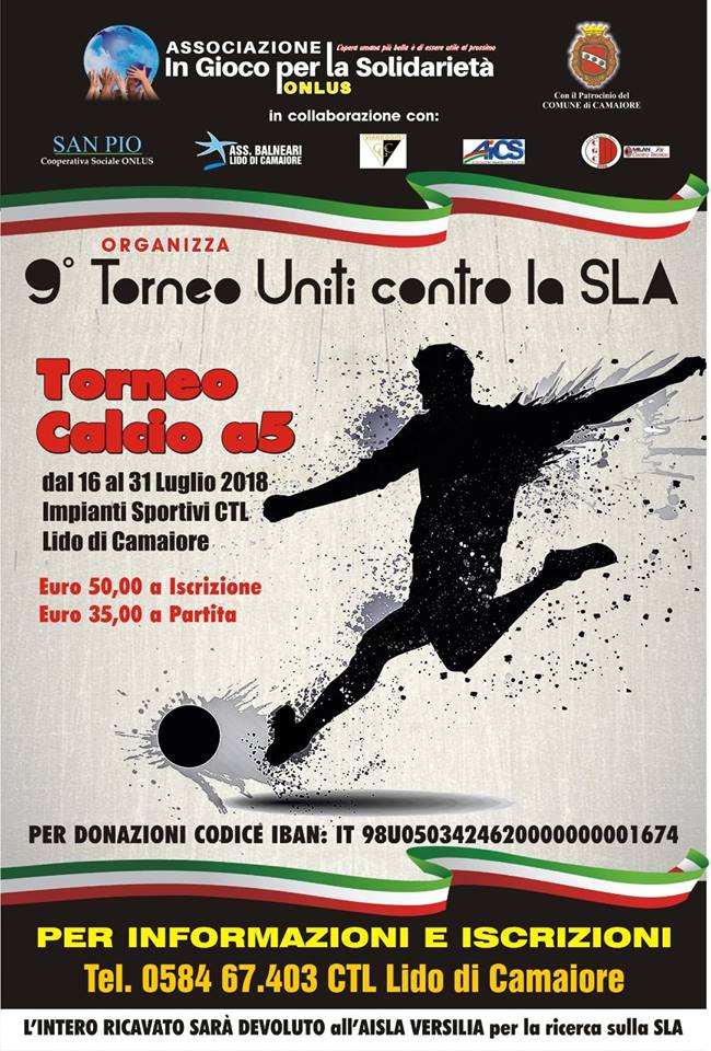 Tutto pronto la nona edizione del “Torneo Uniti contro la SLA”