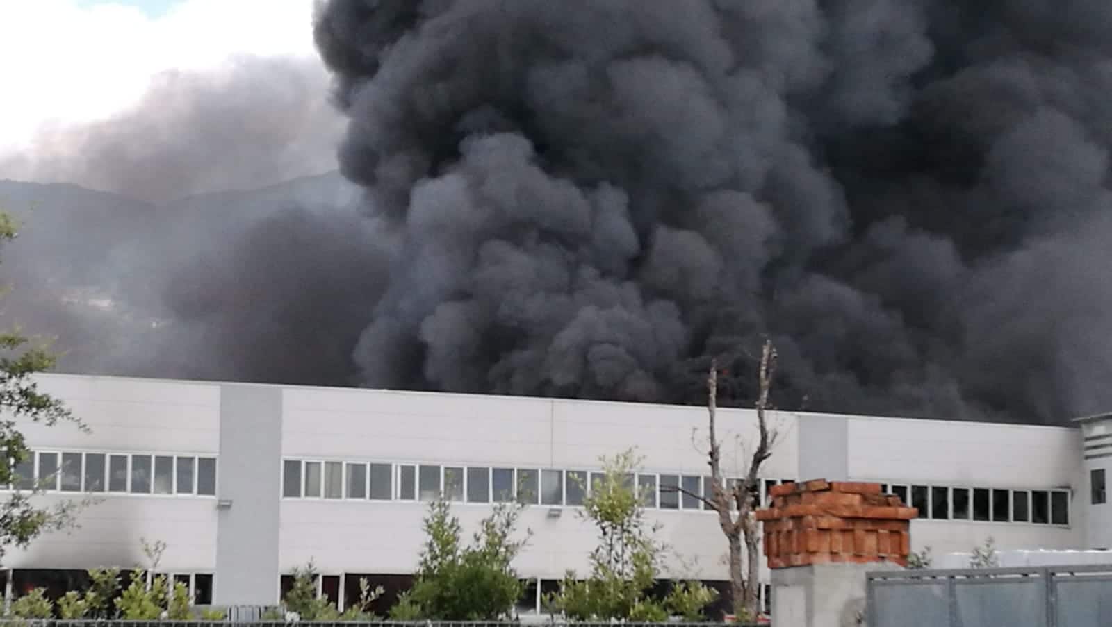 Incendio al Pollino, le fiamme in una ditta edile