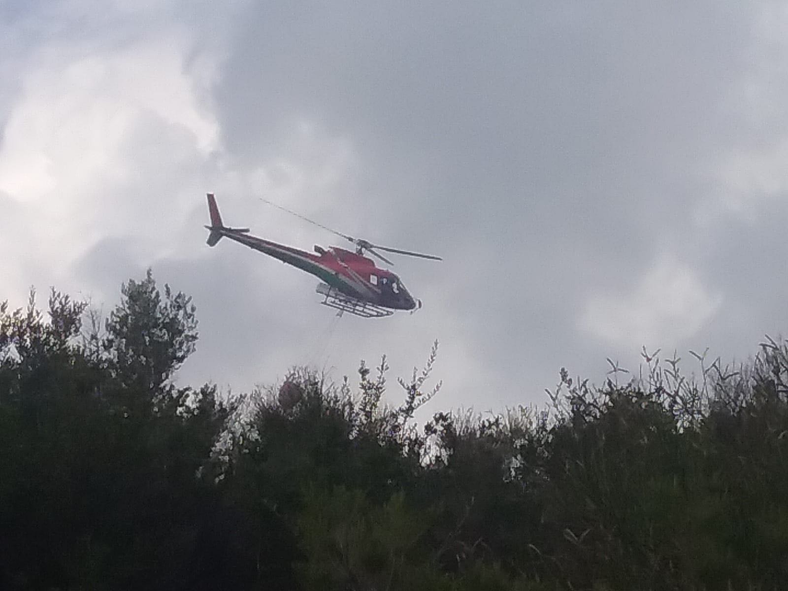 Fiamme al Prado, in azione anche un elicottero