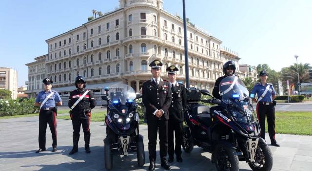 Carabinieri in sella ai quooder: i mezzi a 4 ruote assegnati anche a Viareggio in via sperimentale