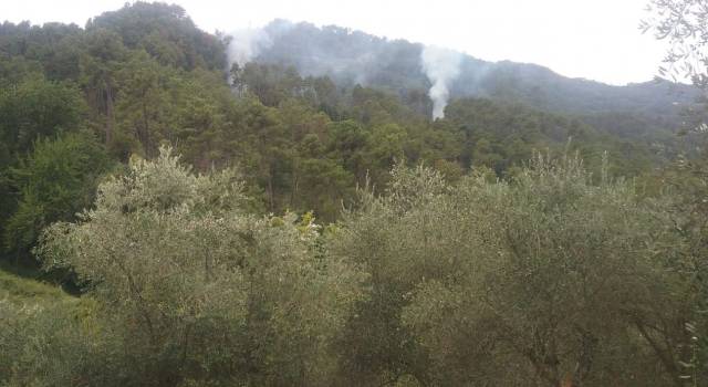 Incendio a Pontemazzori, mezzi e uomini sul posto