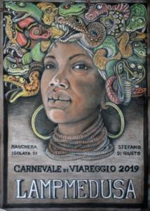 di giusto stefano lampmedusa maschera carnevale di viareggio 2019