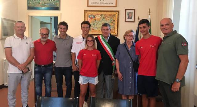 Nuoto, Lorenzo Biancalana in visita a Massarosa