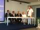 UN MOMENTO DELLA CONFERENZA AL TEATRO PUCCINI
