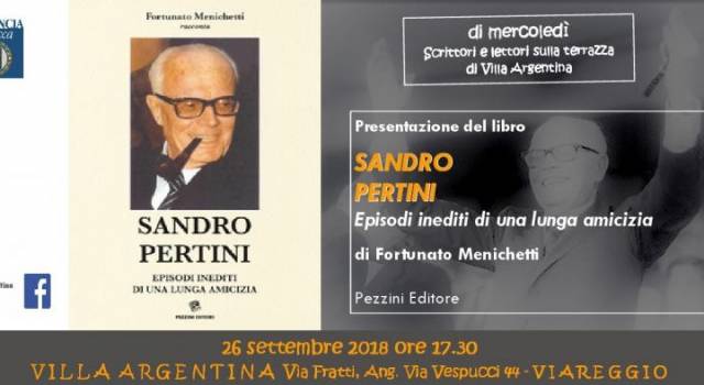 “Sandro Pertini, episodi inediti di una lunga amicizia”, il libro di Fortunato Menichetti a Villa Argentina