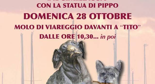 Ad un anno dalla statua si festeggia il gatto Ettore: gemellaggio col cane Pippo