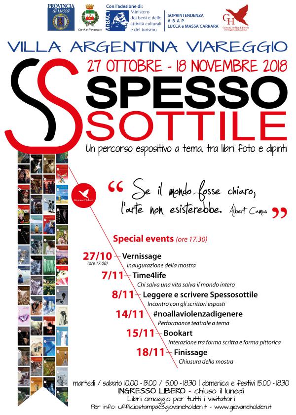 Spessosottile – Un percorso espositivo a tema, tra libri foto e dipinti”  dal 27 ottobre al 18 novembre a Villa Argentina