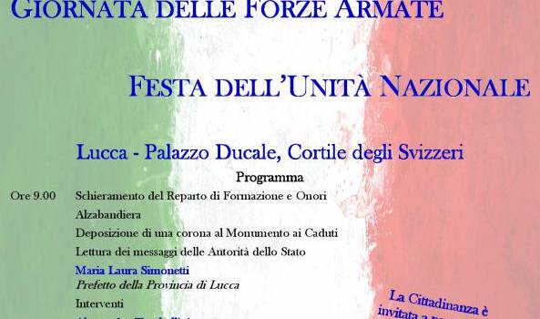4 novembre, il programma delle celebrazioni in programma domenica in Cortile degli Svizzeri a Lucca
