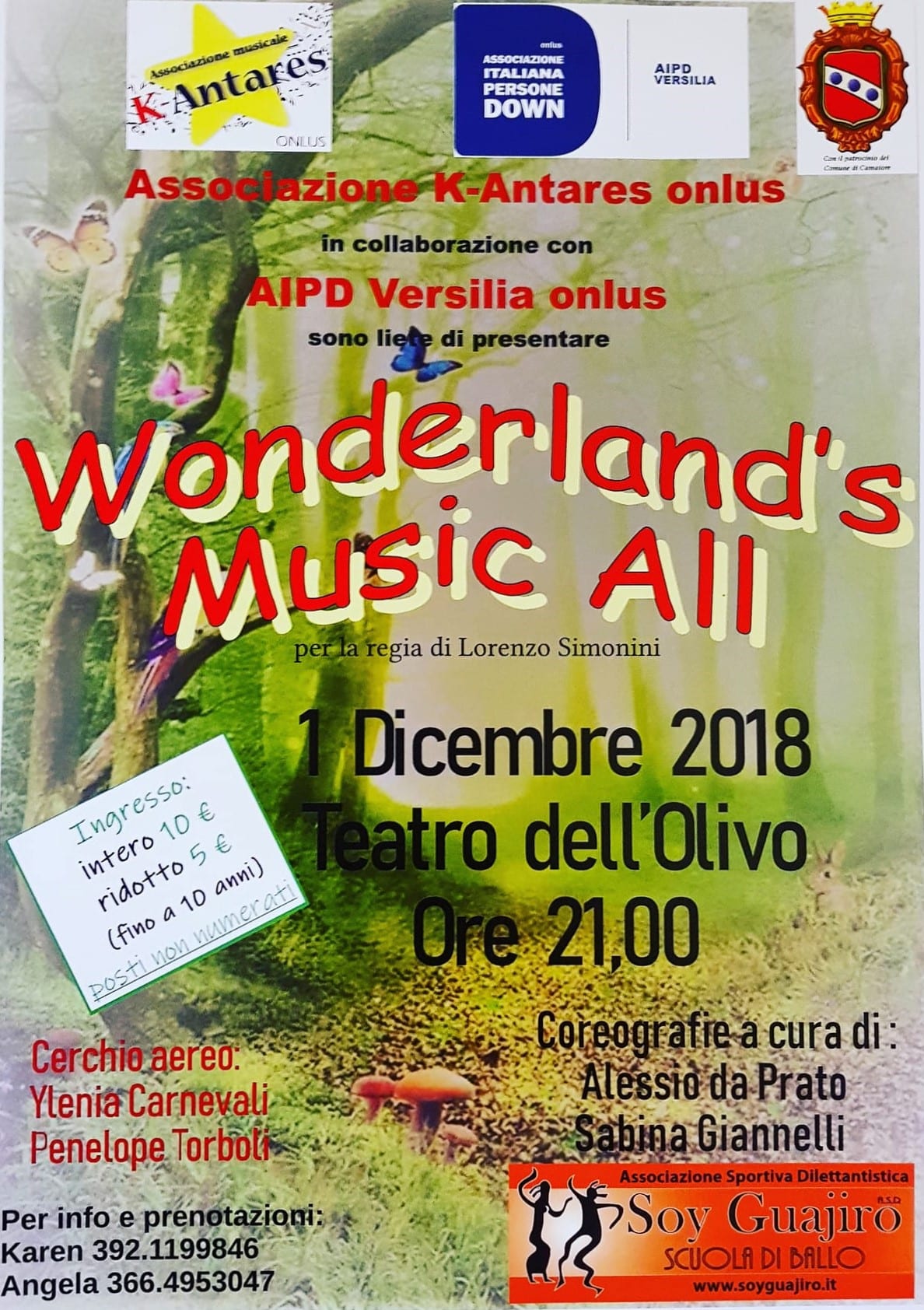 A Camaiore un musical con i ragazzi di Aipd Versilia