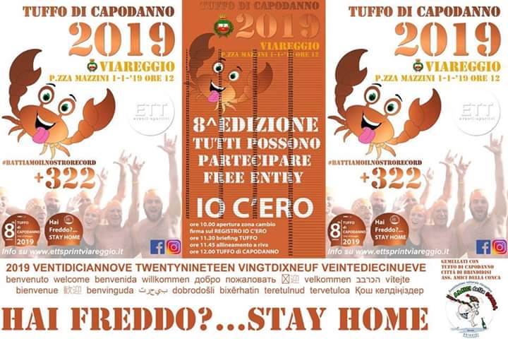 “Hai freddo? Stay home”: fervono i preparativi per il tuffo di Capodanno