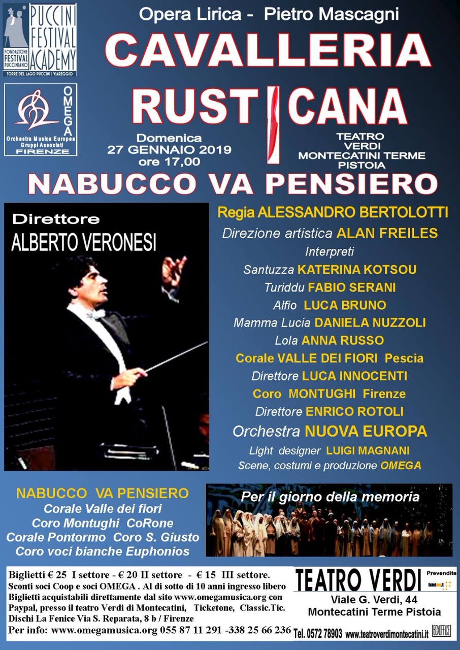 Da Torre del Lago al teatro Verdi di Montecatini: la Cavalleria Rusticana diretta da Veronesi