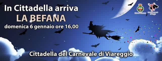 A Viareggio la Befana apre il conto alla rovescia al Carnevale