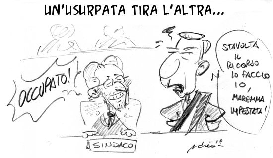 Il caso Baldini e la nomina a capogruppo contestata diventa una vignetta