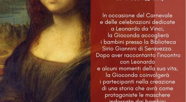 Biblioteca: la Monna Lisa di Leonardo da Vinci per festeggiare il giovedì grasso