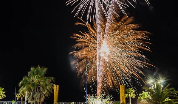 I fuochi d&#8217;artificio del terzo corso di Carnevale nei clic di Mirco Trivellato