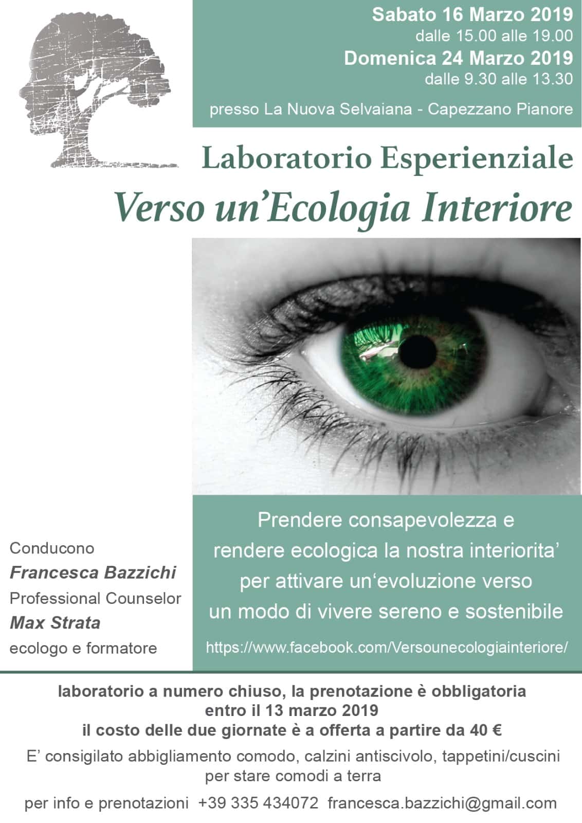 Laboratorio Esperienziale di Ecologia Interiore a Capezzano Pianore