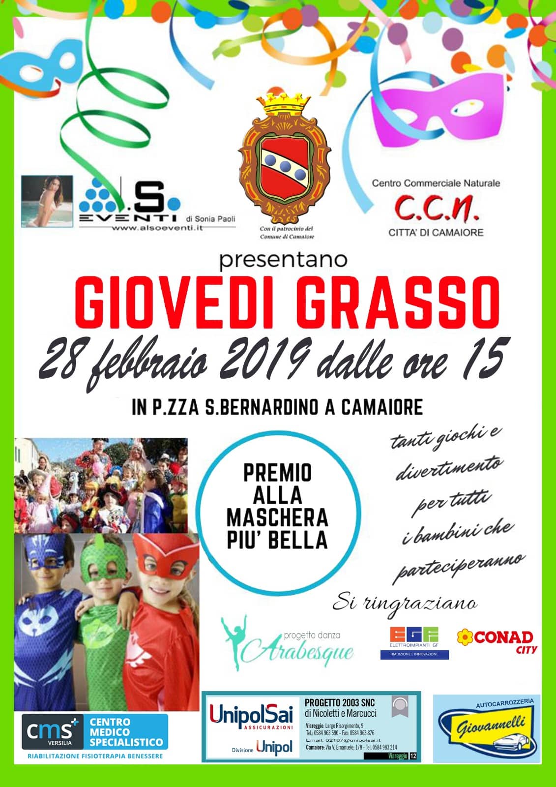 Giovedì grasso, grande festa a Camaiore