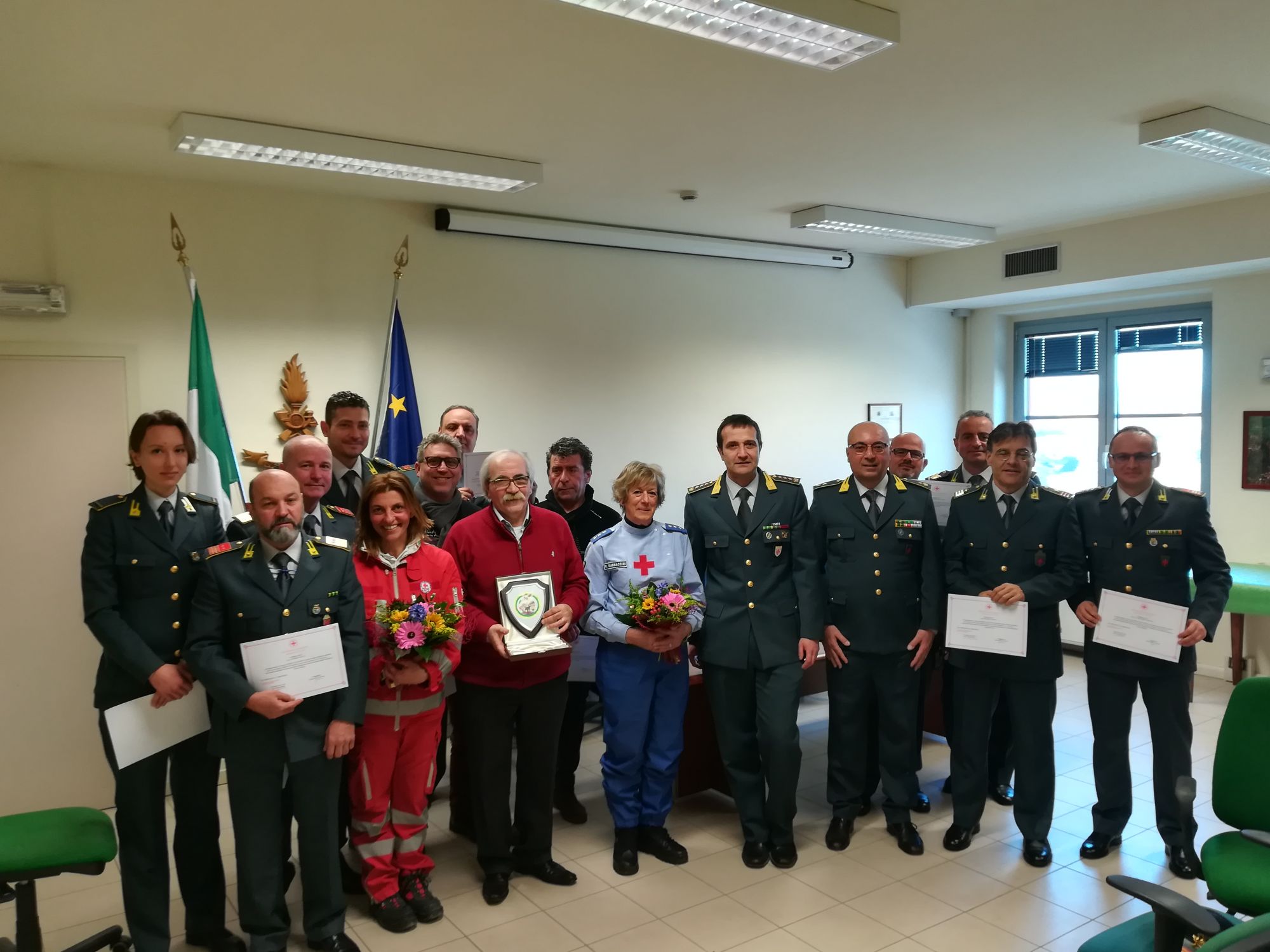 Cerimonia di consegna degli attestati del corso “Primo Soccorso” ai militari della Guardia di Finanza di Lucca