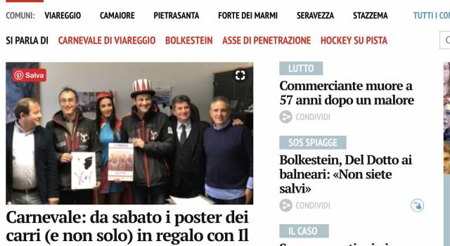 Carnevale, un mese di iniziative editoriali con Il Tirreno