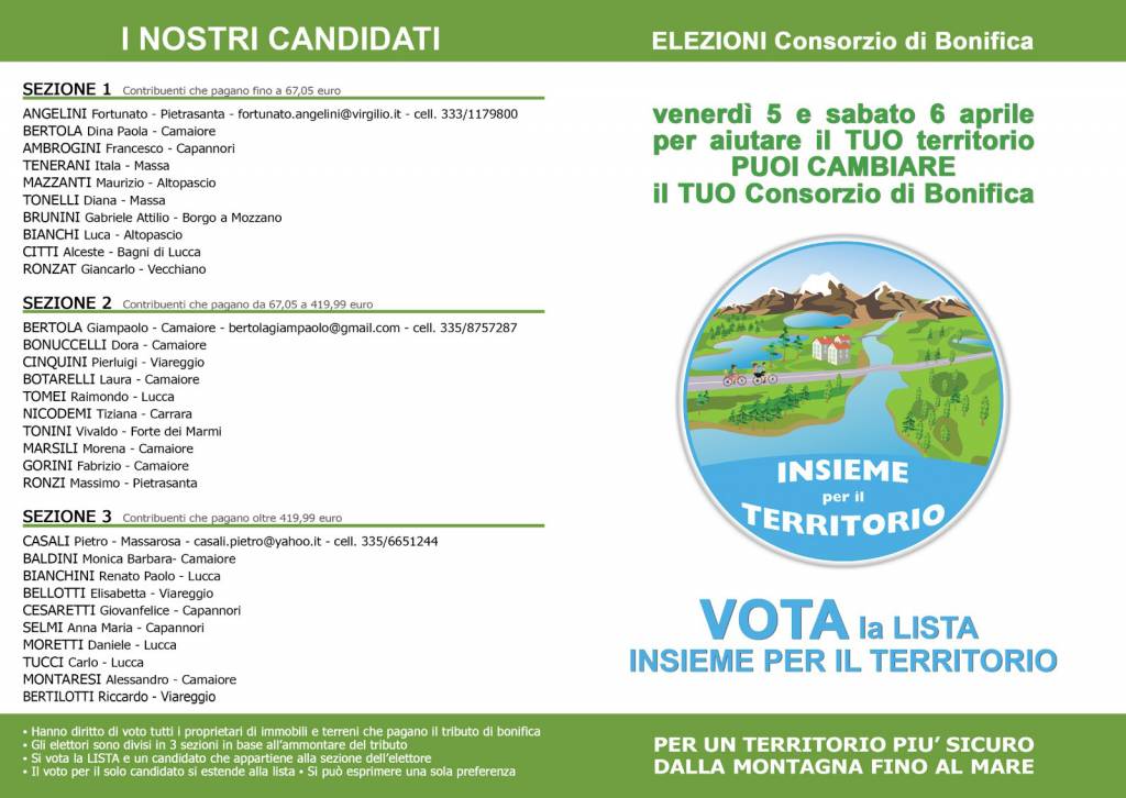 Candidati insieme per il territorio