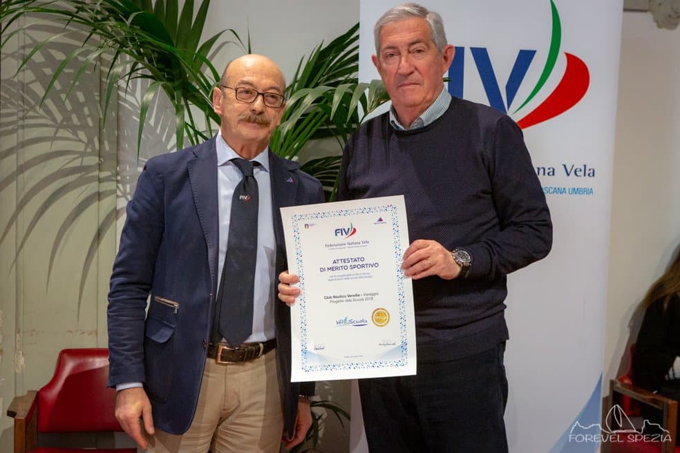 Il Club Nautico Versilia premiato a Firenze. A Manuel Scacciati la Borsa di Studio Etica