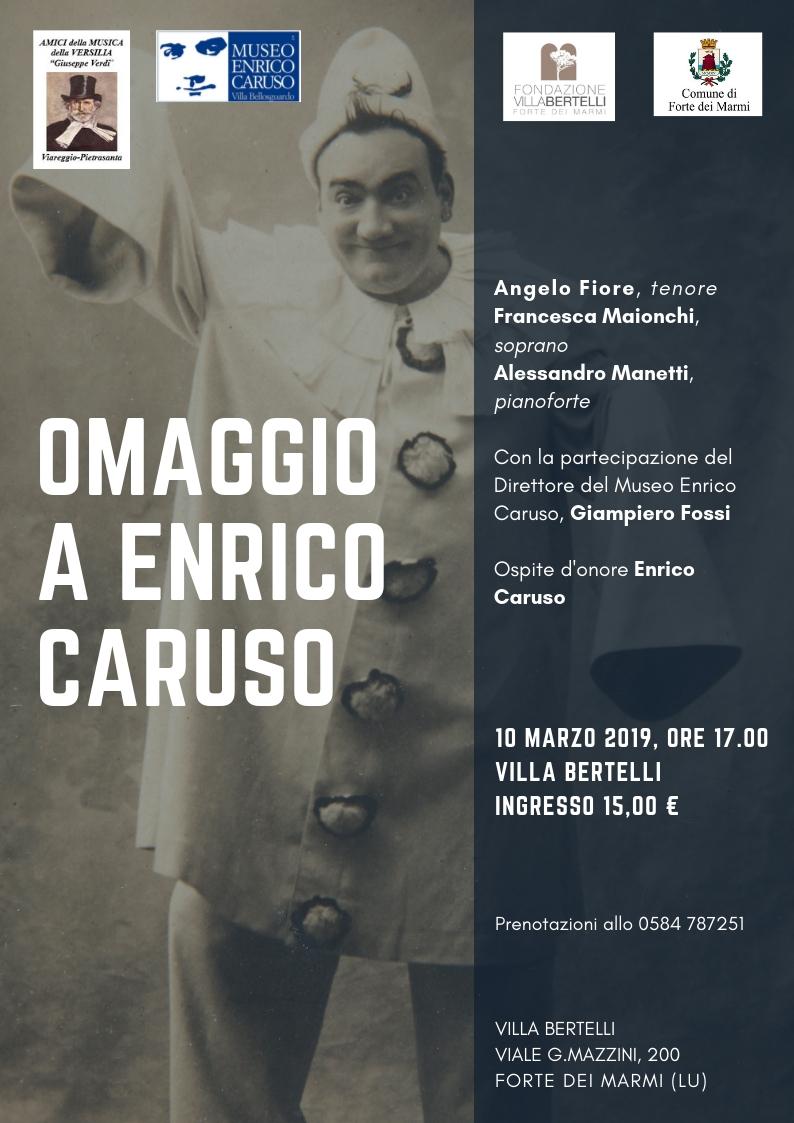 Omaggio a Caruso, concerto a Villa Bertelli