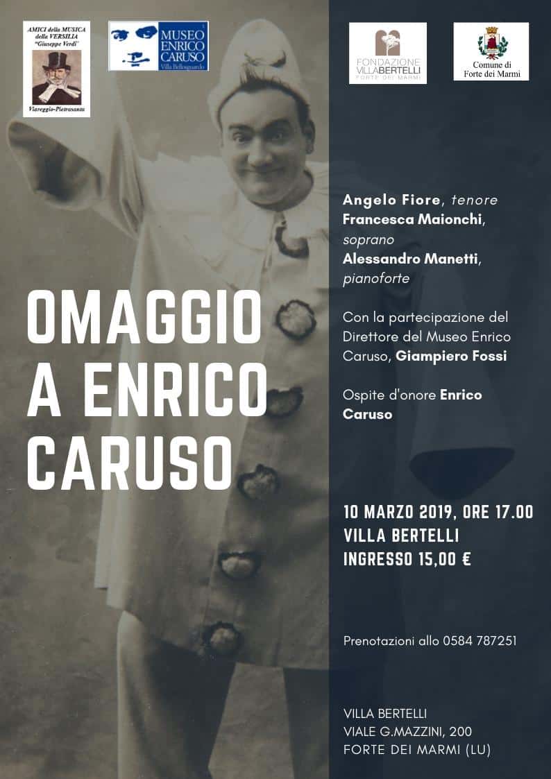 Omaggio a Caruso, concerto a Villa Bertelli