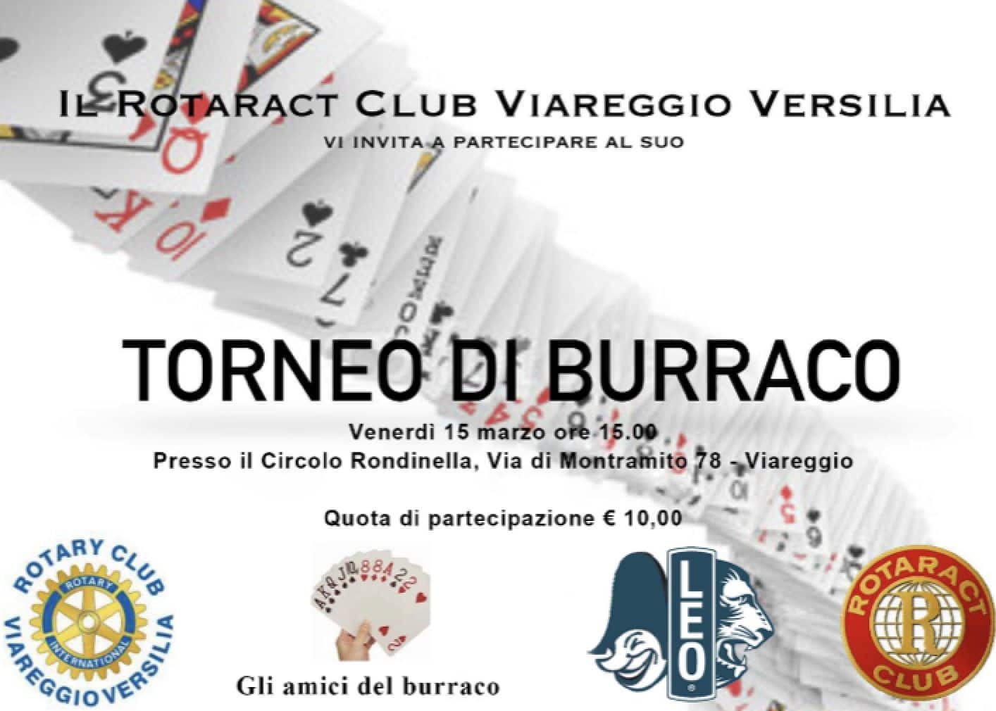 Burraco, torneo di beneficienza a Montramito