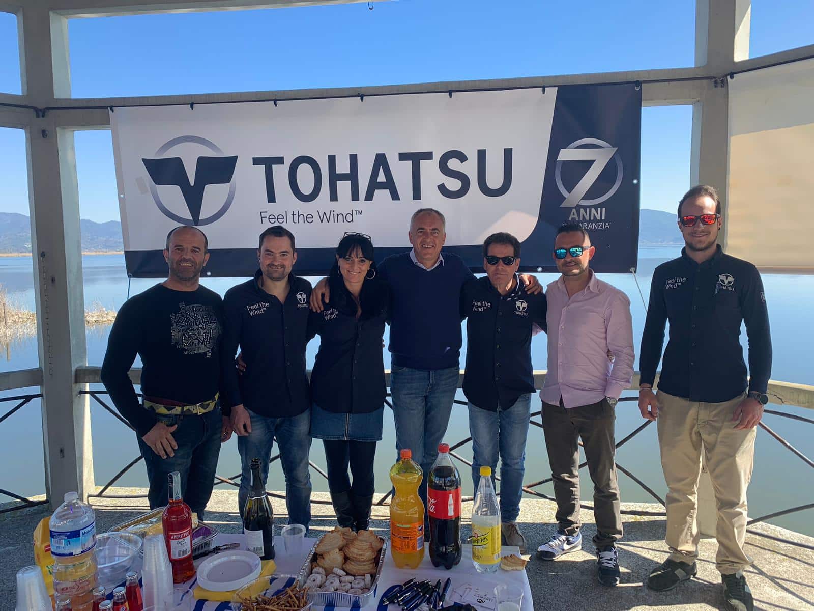 Coluccini alla presentazione del motore fuoribordo a GPL