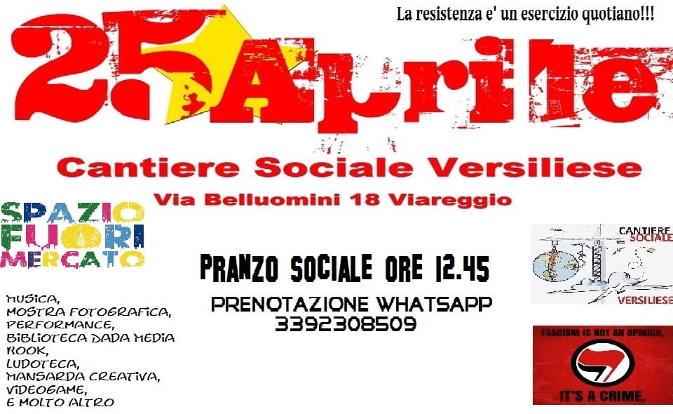 25 aprile in Cantiere a Viareggio