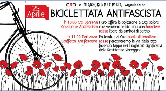 Biciclettata antifascista con Viareggio meticcia e il Cro