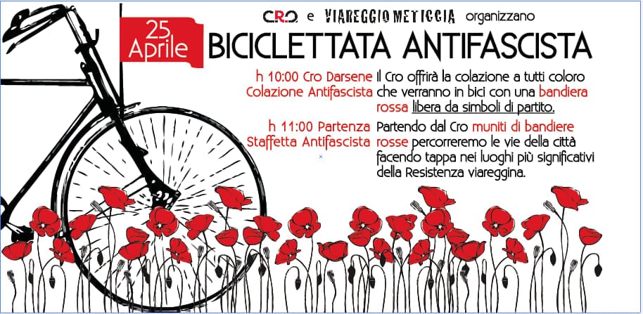 Biciclettata antifascista con Viareggio meticcia e il Cro