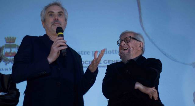 Paolo Taviani incontra il regista premio Oscar Alfonso Cuaron al Lucca Film Festival e Europa Cinema