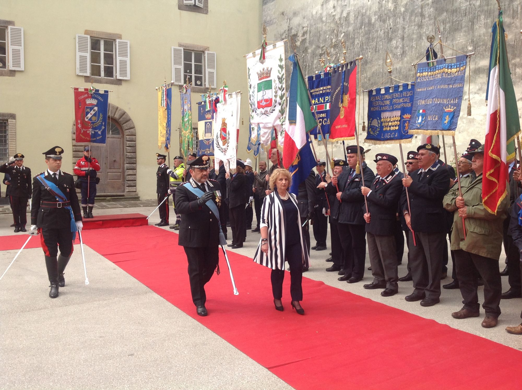 Festa di Liberazione, la cerimonia in Cortile degli Svizzeri col Prefetto di Lucca